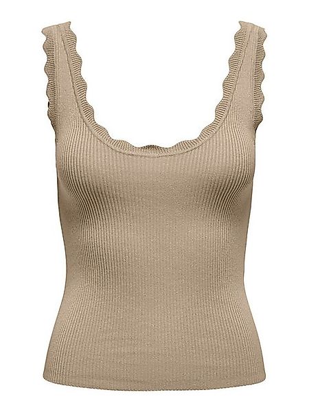 JACQUELINE de YONG Shirttop Gerippt Stricktop mit Muschelsaum JDYNANNA S/L günstig online kaufen