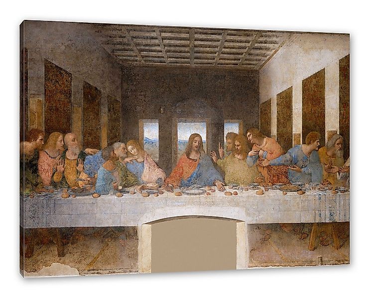 Pixxprint Leinwandbild Leonardo da Vinci - Das letzte Abendmahl, Leonardo d günstig online kaufen