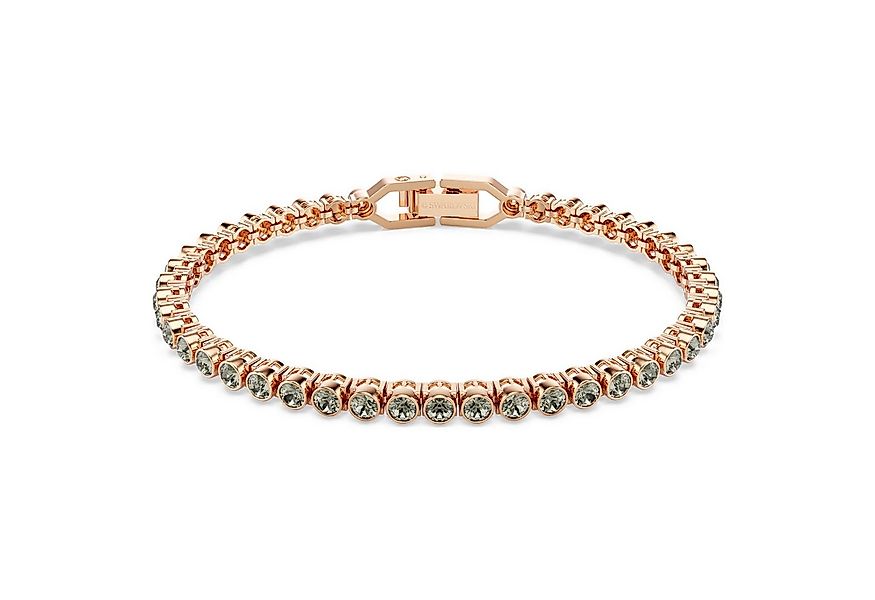 Swarovski Tennisarmband Imber Tennis Armband Rundschliff, Schwarz, Roségold günstig online kaufen