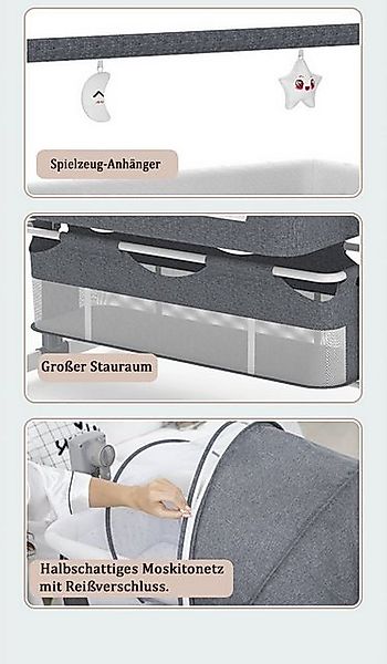 TPFLiving Beistellbett Babybett Babywiege mit Soundsystem und automatischer günstig online kaufen