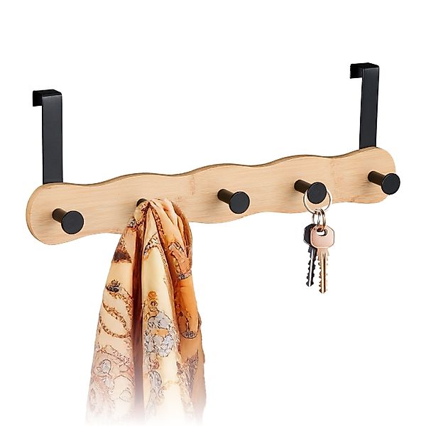 relaxdays Türgarderobe mit 5 Hake, Türen, günstig online kaufen