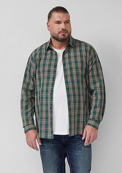 s.Oliver Langarmhemd Hemd Regular Fit: Kariertes Baumwoll-Hemd mit Kentkrag günstig online kaufen