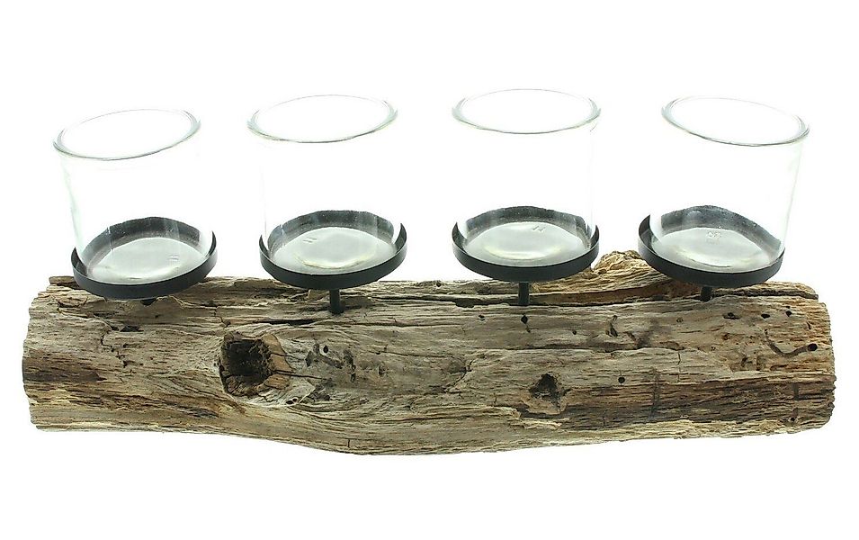 Home-trends24.de Kerzenhalter Holz Kerzenhalter Kerzenständer Windlicht günstig online kaufen