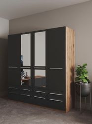 priess Kleiderschrank "Schrank Garderobe Wäscheschrank Barcelona in 5 Breit günstig online kaufen