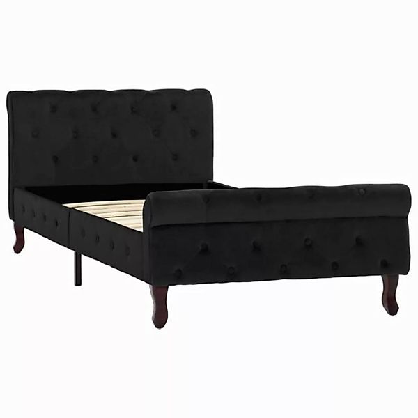 furnicato Bettgestell Schwarz Samt 90 x 200 cm (1-tlg) günstig online kaufen