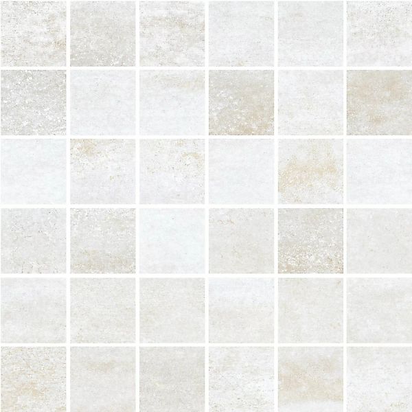 Vabene Mosaikfliese Allora Due Bianco Feinsteinzeug Weiß 30 cm x 30 cm günstig online kaufen