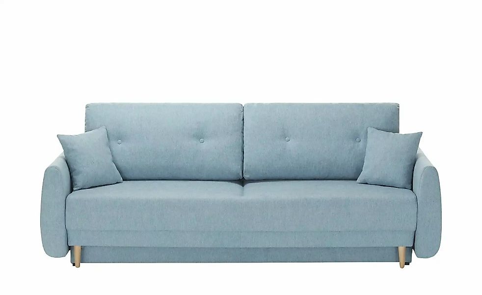 Schlafsofa  Nord ¦ türkis/petrol ¦ Maße (cm): B: 220 H: 90 T: 90.0 Polsterm günstig online kaufen