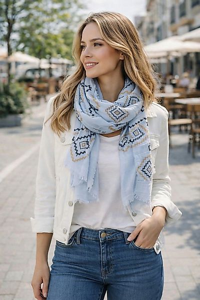 Ella Jonte Modeschal, im Ibiza-Ethno-Style mit Fransen – Weich & XL 190x70 günstig online kaufen