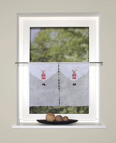 HOME WOHNIDEEN Vorhang ELG (2 St), Stangendurchzug, transparent, Voile, Fen günstig online kaufen