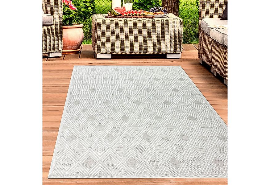 Carpetia Outdoorteppich In- & Outdoorteppich Jute-Look, rechteckig, Höhe: 5 günstig online kaufen