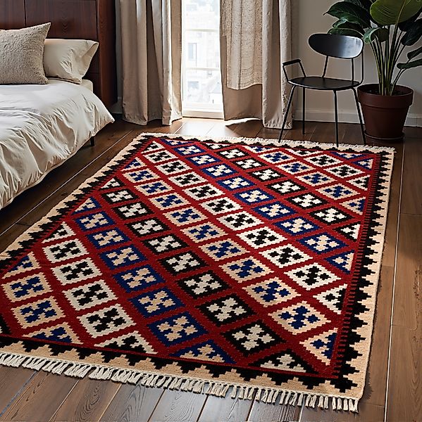 HANSE Home Teppich »Kelim Rami«, rechteckig, 3 mm Höhe, Wolle, Baumwolle, N günstig online kaufen