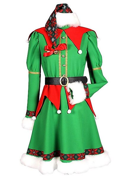 thetru Kostüm Festliche Weihnachtselfe Kostüm, Schmuckes Wichtelkleid für d günstig online kaufen