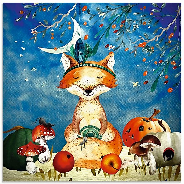 Artland Glasbild "Der müde Fuchs", Tiere, (1 St.) günstig online kaufen