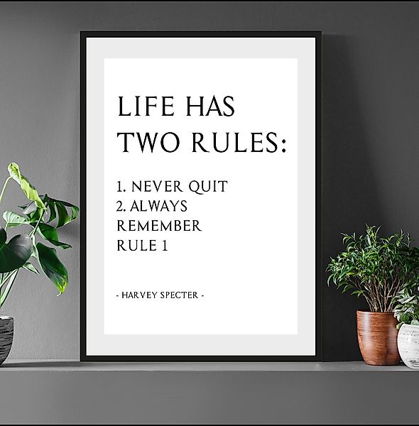 queence Bild »Never Quit«, Sprüche & Texte, Spruch, gerahmt günstig online kaufen