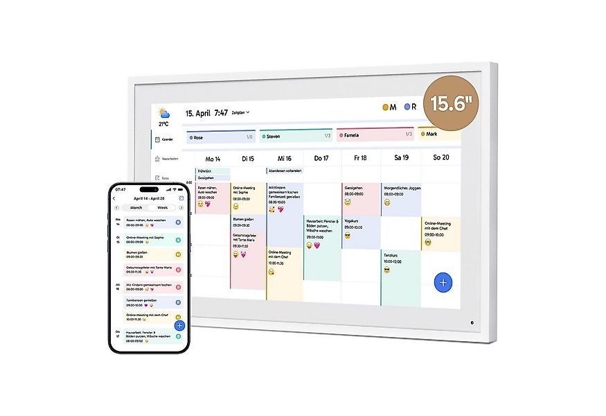 EKASN 15,6'' Digitaler Kalender mit Touchscreen Digitaler Bilderrahmen (39, günstig online kaufen