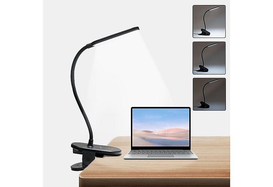 LQWELL LED Leselampe Leselampe Bett, Clip-On,3 Helligkeitsstufen,dimmbar, L günstig online kaufen