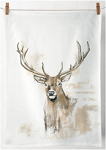 Ambiente® Geschirrtuch Antlers, (1-tlg., 1-teilig), Geschirrtücher ca.50x70 günstig online kaufen