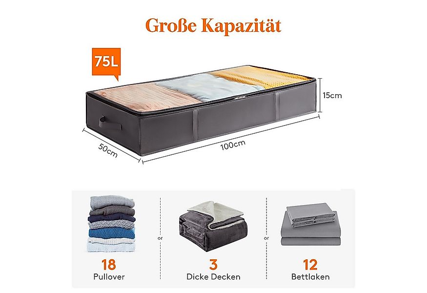 Lifewit Aufbewahrungsdose Unterbett Kleideraufbewahrung Faltbare Aufbewahru günstig online kaufen
