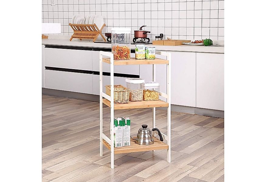 SONGMICS Badregal Bambusregal Küchenregal Bücherregal Standregal, für Bad, günstig online kaufen
