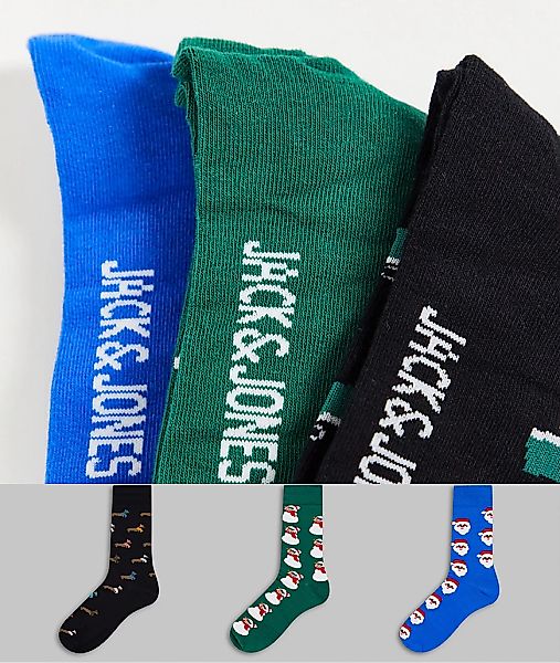 Jack & Jones Herren Socken JACMANOSO SOCK GIFTBOX 3er Pack günstig online kaufen