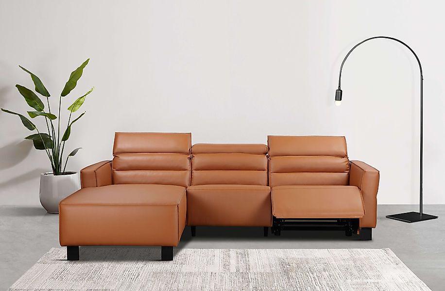 PLACES OF STYLE Ecksofa »Carpari, L-Form, 263 cm, manuelle o. elektrische R günstig online kaufen