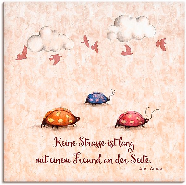 Artland Wandbild »Lebensweisheit Freunde« Tiere 1 Stk. tlg. als Alubild, Ou günstig online kaufen