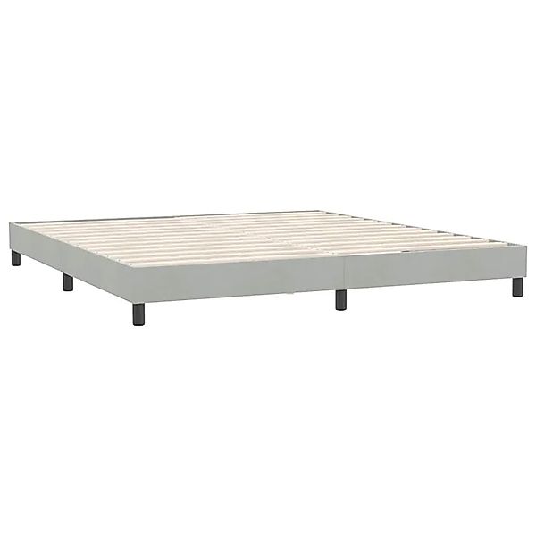 vidaXL Boxspringbett ohne Matratze Hellgrau 180x210 cm Samt 3315837 günstig online kaufen