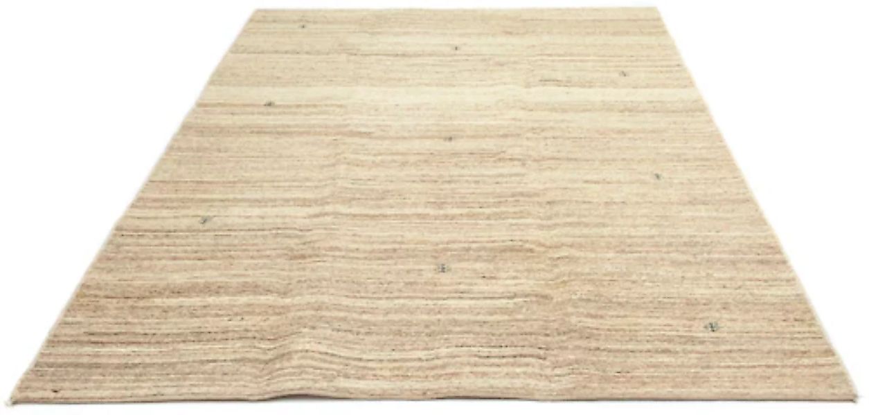 morgenland Wollteppich »Gabbeh Teppich handgeknüpft naturweiß«, rechteckig, günstig online kaufen