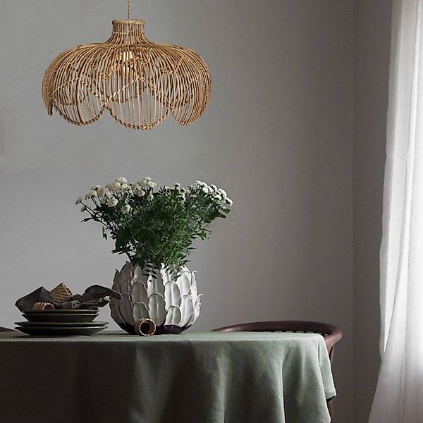 PR Home Hängeleuchte Belle, holzfarben, Rattan, Ø 43 cm günstig online kaufen