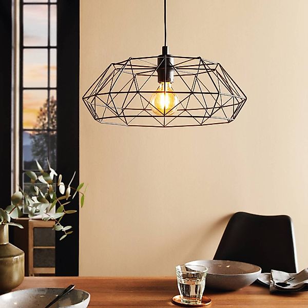 Pendelleuchte Carlton 2, schwarz Ø 45,5 cm günstig online kaufen