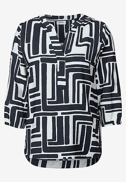 CECIL Kurzarmbluse Gemusterte Strukturbluse (1-tlg) günstig online kaufen