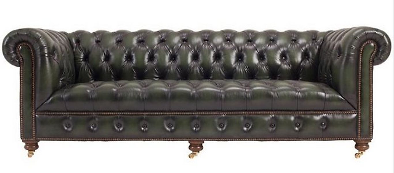 Xlmoebel Sofa Chesterfield-Sofa Garnitur aus 100% echtem Leder, Dreisitzer- günstig online kaufen