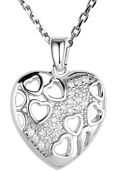 Limana Herzkette Kette mit Herz Anhänger 925 Sterling Silber Halskette 45cm günstig online kaufen