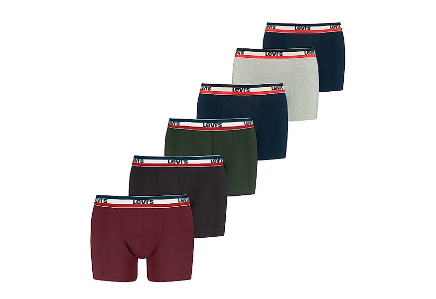 Levi's® Boxershorts LEVIS MEN SPRTSWR LOGO BOXER BRIEF ORG CO 6P ECOM (Pack günstig online kaufen