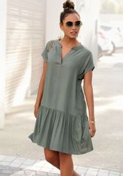 s.Oliver Blusenkleid mit Volant am Rock, günstig online kaufen