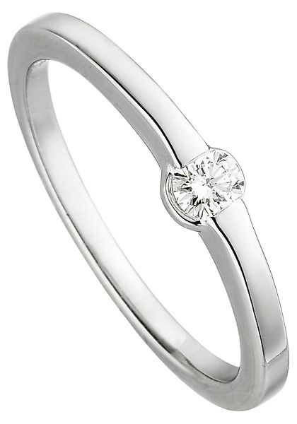 JOBO Fingerring "Ring mit Diamant 0,15 ct.", 585 Weißgold günstig online kaufen
