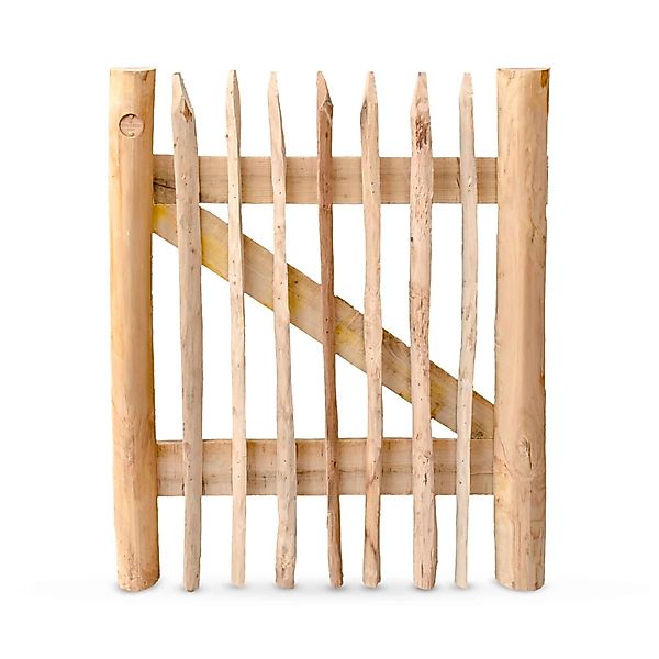 Stiltreu Genageltes Staketenzaun-Tor Edelkastanie Breite 75 cm Höhe 90 cm günstig online kaufen