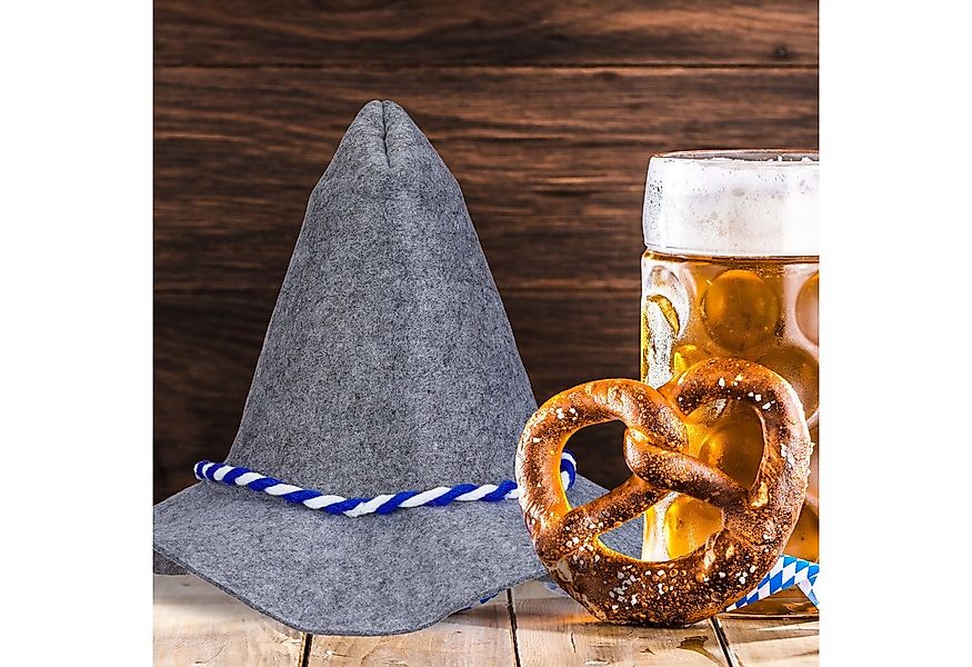 relaxdays Trachtenhut Seppelhut mit blau-weißer Kordel 9er Set (9-St., 9er günstig online kaufen