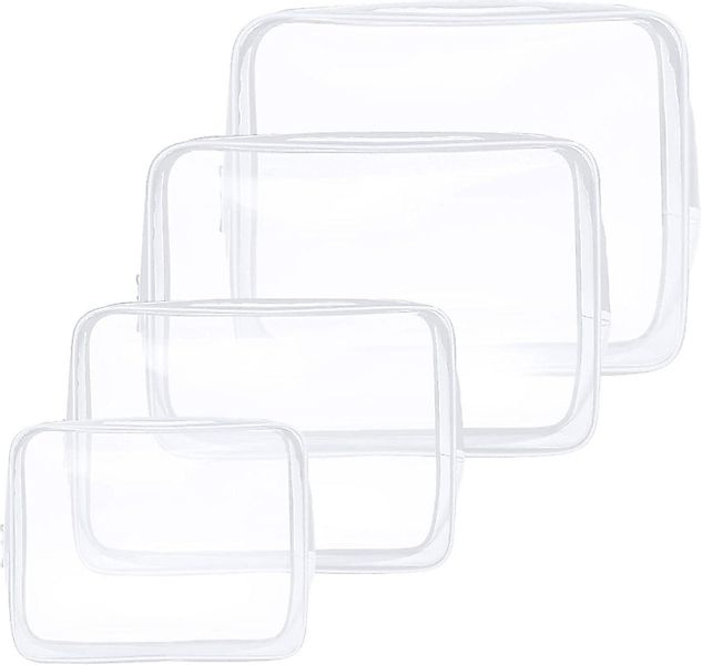 LuxusKollektion Kosmetiktasche Kulturtasche Transparent 4 Stück günstig online kaufen