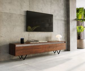 DELIFE Lowboard Stonegrace, Akazie Braun Schiefer günstig online kaufen