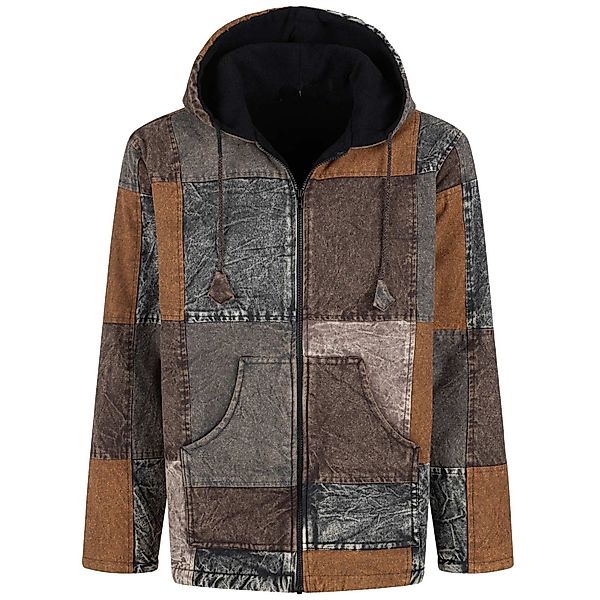 KUNST UND MAGIE Kapuzenfleecejacke Patchwork Jacke günstig online kaufen