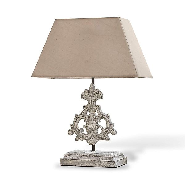 Mirabeau Tischleuchte Tischlampe Poème leinen/antikweiß günstig online kaufen