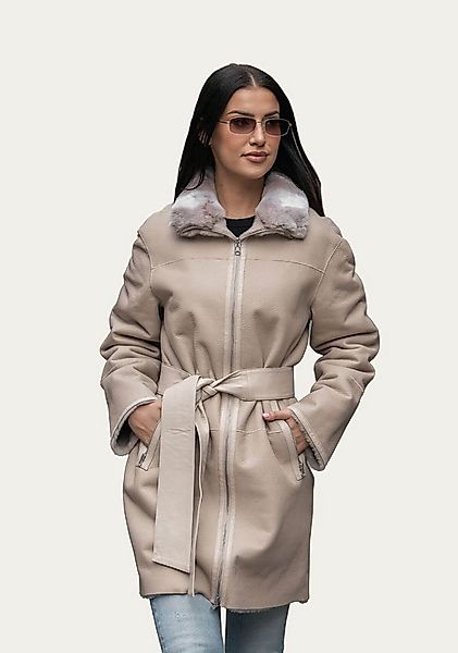 Hollert Winterjacke Damen Lammfelljacke Justine zum Wenden Beige günstig online kaufen