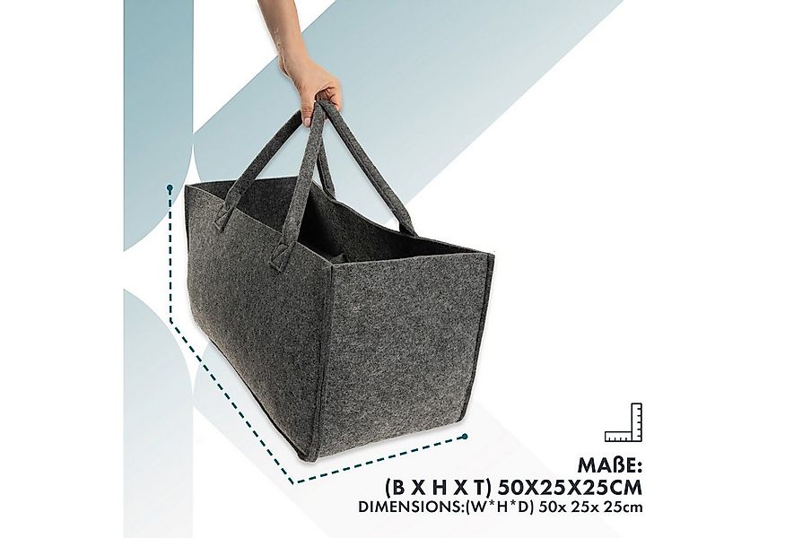 Karat Allzweckkorb Conny, Filztasche, Einkaufstasche, Kaminholztasche (4 St günstig online kaufen