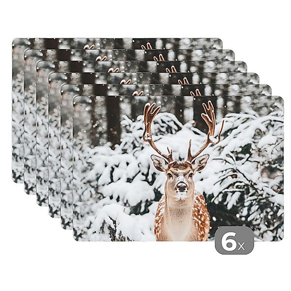 MuchoWow Platzset Hirsche - Schnee - günstig online kaufen