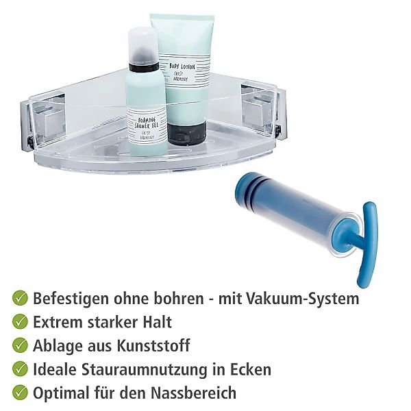 WENKO Eckregal "Vacuum-Loc Quadro", 1 Etage günstig online kaufen
