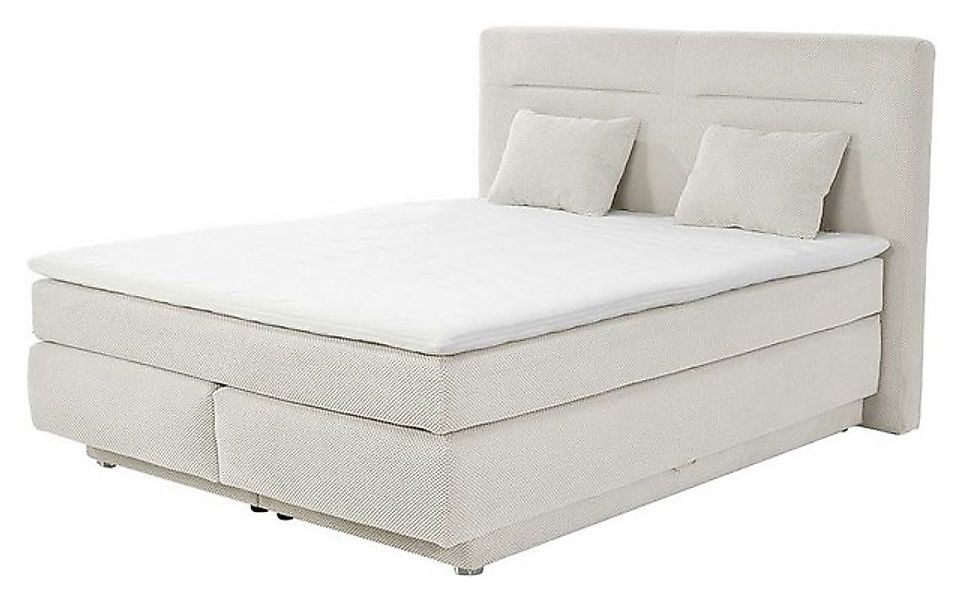 Jockenhöfer Gruppe Boxspringbett SIMONE, 160 x 200 cm, Hellbeige, Waffelcor günstig online kaufen