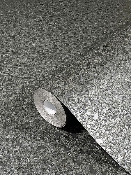 Glööckler Vliestapete Imperial Uni geometrische Formen Schwarz günstig online kaufen