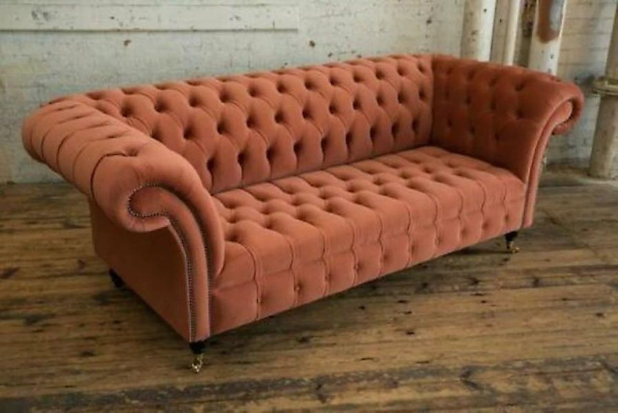 JVmoebel 3-Sitzer Chesterfield 3 Sitz Sitzer Couch Polster Textil Stoff Cou günstig online kaufen