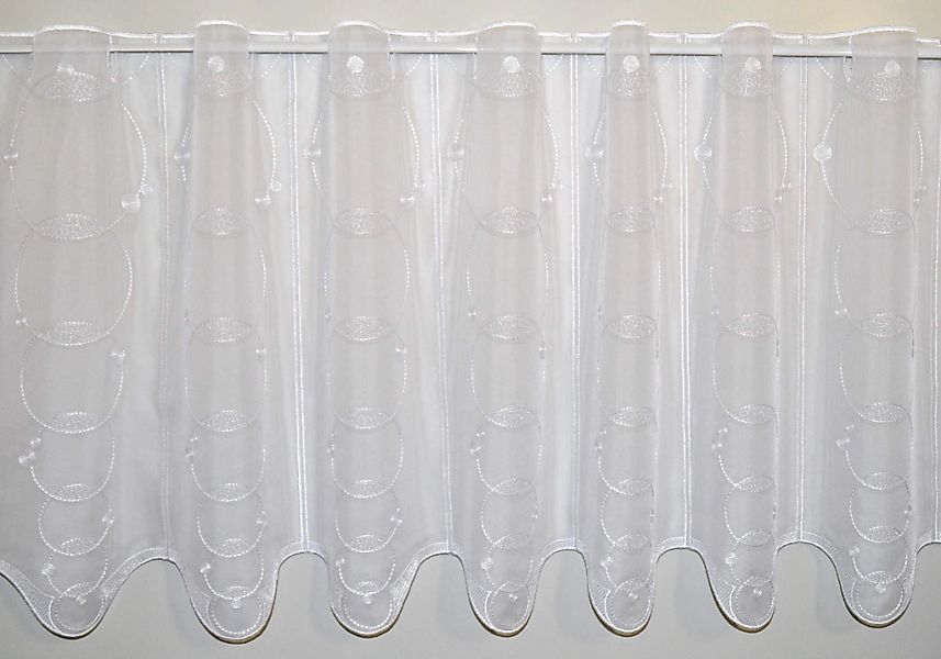 Stickereien Plauen Scheibengardine "Punta" Stangendurchzug 1 Stk. tlg. günstig online kaufen